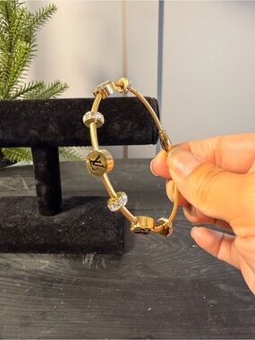 Luxury Gold Plated Diamond Bangle Box Packaging Designer cable bracelet